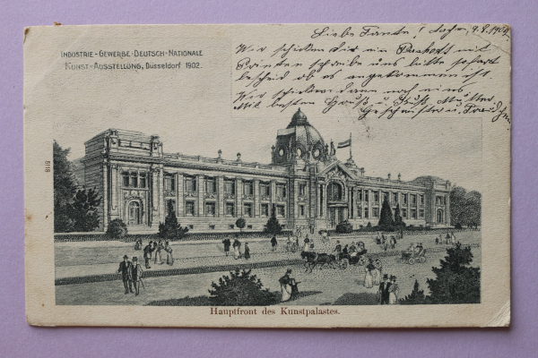 Postcard PC Duesseldorf Dusseldorf 1902 Industry Trading Exhibition Artbuilding architecture NRW